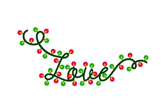 Christmas Lights Love: A Festive Graphic Design Asset