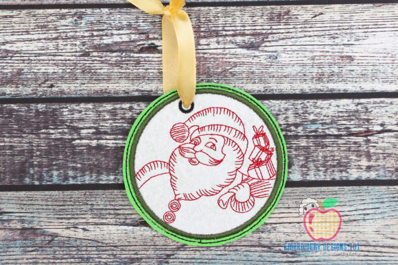 Santa Claus Carrying Gift Bag Ornament for Christmas Content