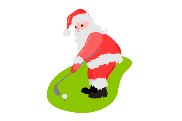 Santa Goes Golfing for Christmas