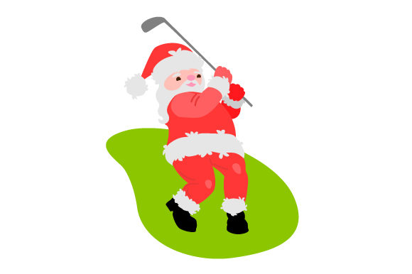 Santa Golf: A Festive Graphic Design Asset