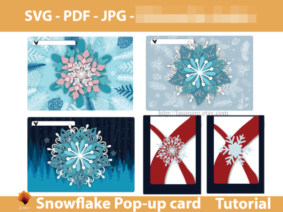 Snowflake Pop-up 5x7in Greeting Card